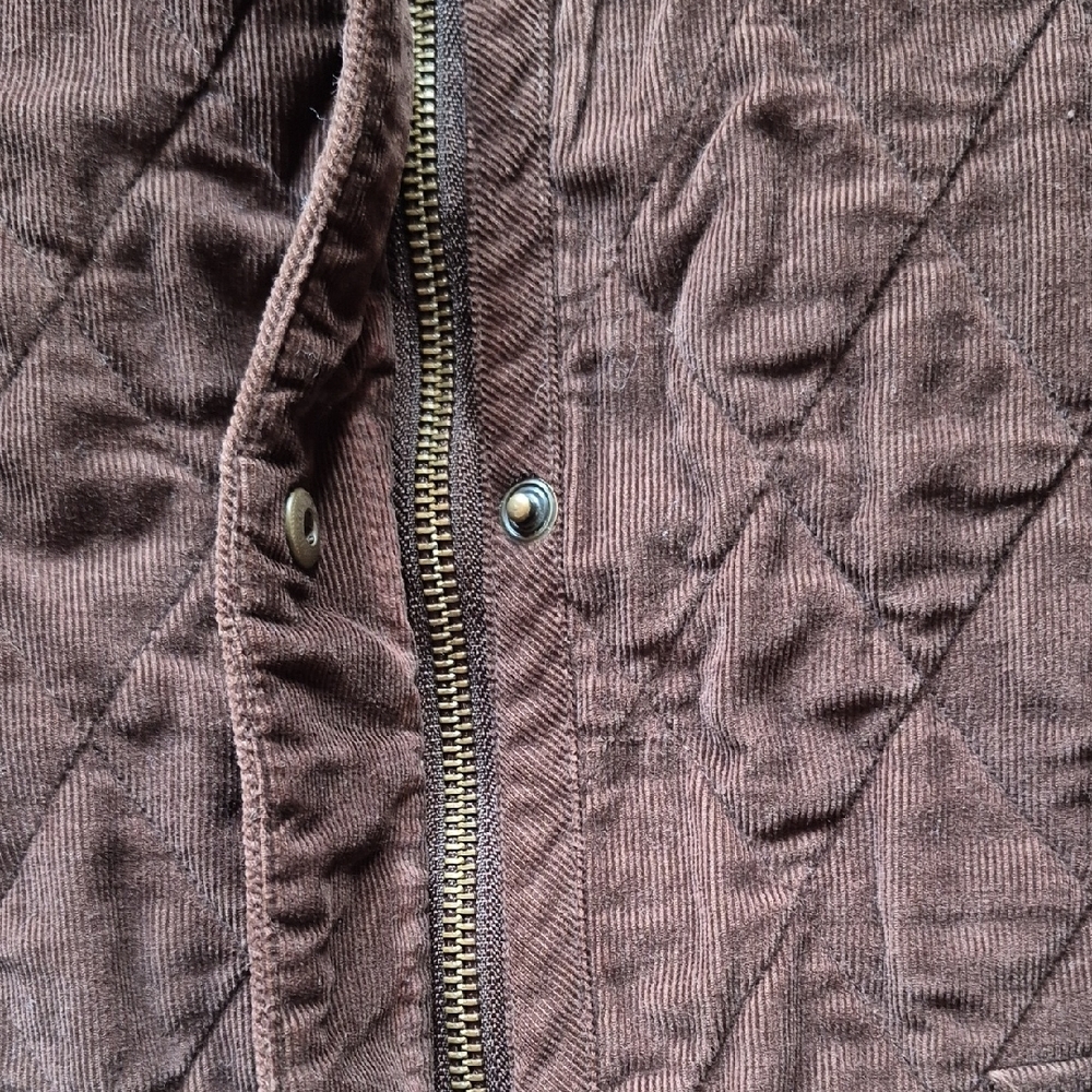 Eddie Bauer Quilted Corduroy Jacket in Dark Brown - Picture 3 of 6